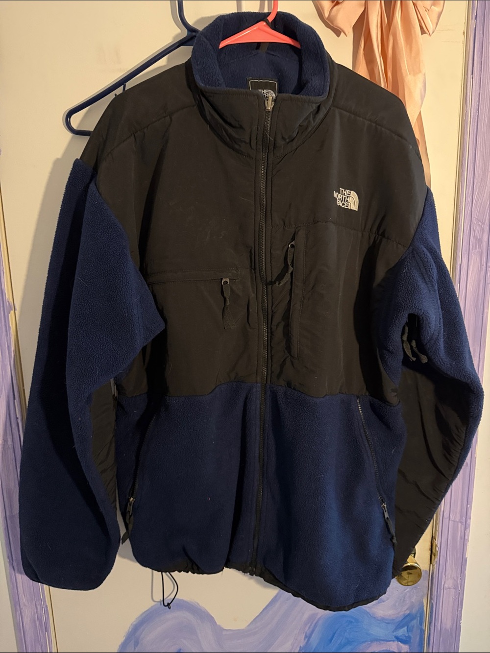 The North Face Mens Two-Tone Navy & Black Fleece Jacket